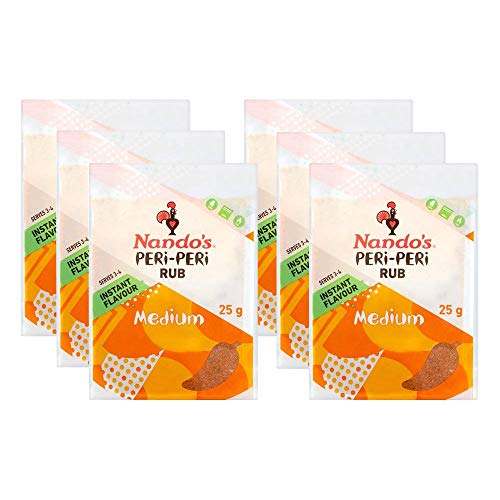 Nando's PERi-PERi Medium Dry Rub BBQ Seasoning 25g (6PK)
