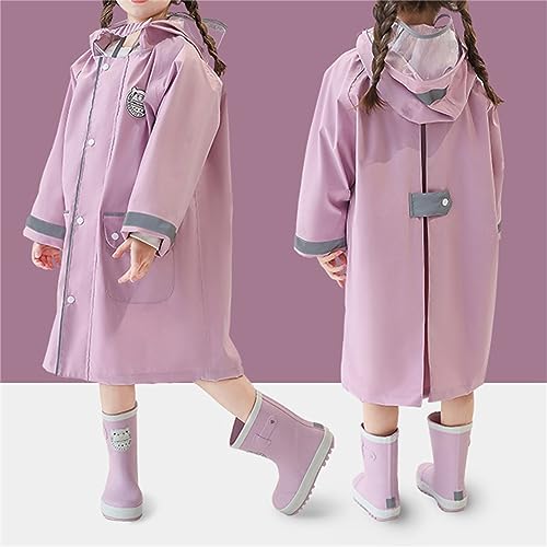 Kids Raincoat Boys Girls Rain Poncho Lightweight Waterproof Rain Jacket Toddler Outdoor Rainwear with Pockets2