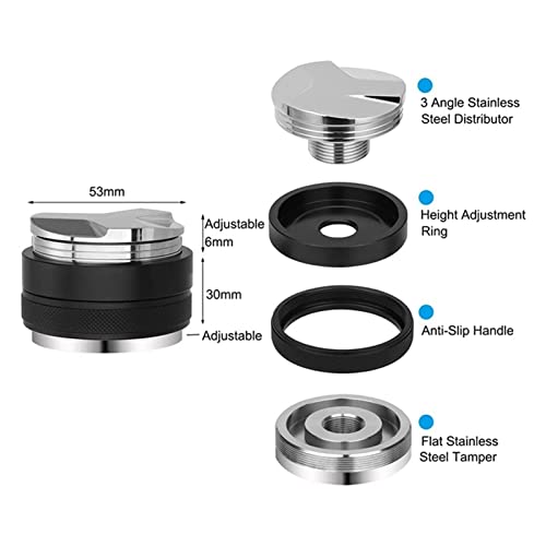 JUSTJUNFEN Ajuste de portafiltro sin Fondo de 54 mm for la Serie Breville 8, Café de Espresso de Acero Inoxidable… - Imagen 3