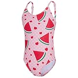 Zando Toddler Swimsuit Girl - Cute Watermelon Toddler Girl Bathing Suit 4t, One Piece 4t Swimsuit Girls, Kids Swimwear with Adjustable Straps for Summer Beach Vocation Wear 4-5T
