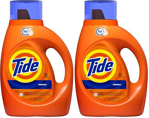 Image of Tide Liquid Laundry Detergent, Original, 32 loads, 46 Fl Oz (Pack of 2)