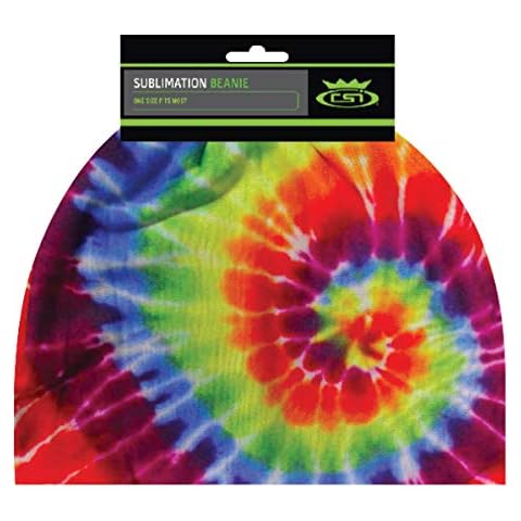 Rainbow Tie Dye Swirl Beanie Cap Cover