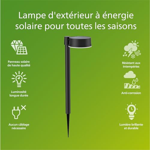 Applique murale solaire PHILIPS LIGHTING Vynce Extérieur Carré 2700 K - vue 3