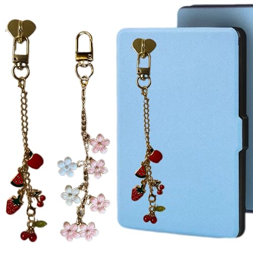 Image of 2Pcs Butterfly Flower Bracelet Strap Decorating Accessories Chain for Kindle Charm Type C Phone Hipper Gifts For Women