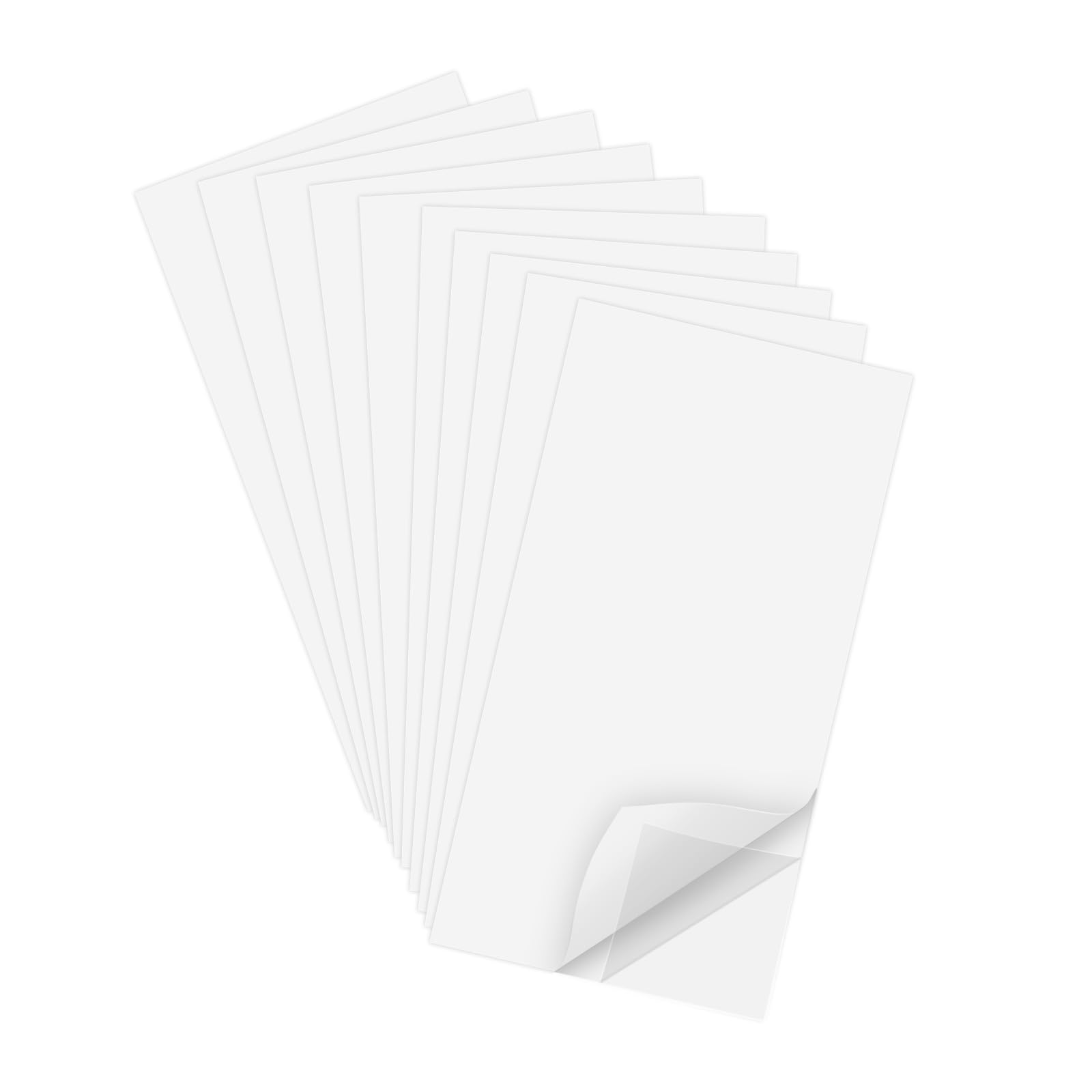 OTCRAFT 20 Sheets Clear Double Sided Adhesive Tape Sheets Clear Double Sided Adhesive Sheets for Scrapbook DIY Art/Craft/Home Decorative Tape Other Crafting Projects（2.5 x 4.75 inch ）