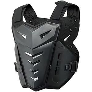 Light Upgrade Chest Armor Motorcycle Armor Body Guard Vest, Dirtbike Riding Off-Road Racing Cycling Skiing Motocross Adult Kids Protector Shirt Jackets for Street Bike, Mens Back Protection