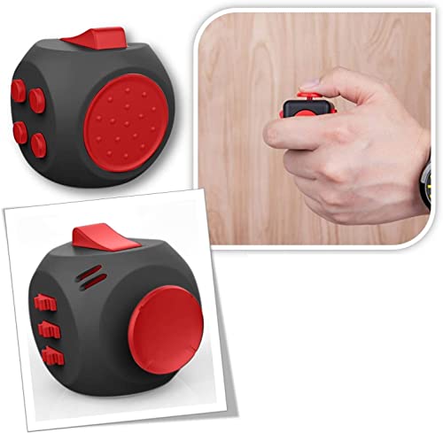2-Pack Fidget Cubes, Reduces Stress Pressure Anxiety Relief Clicker Toy For Adults & Teens (Black And Blue) #TOP3