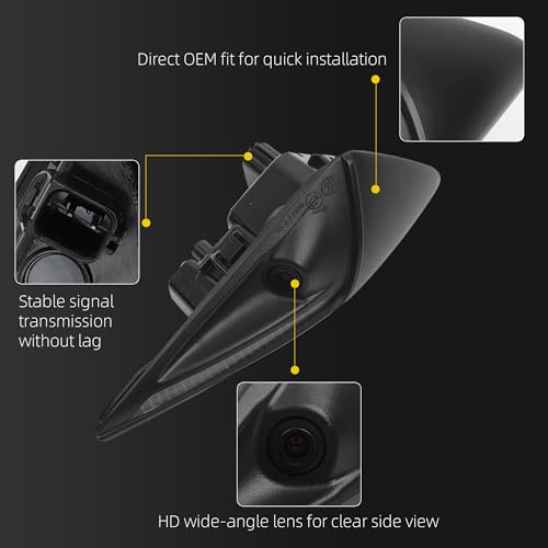 Image of Dasbecan Front Fender Camera Compatible with Tesla | for Tesla Model 3 2017-2023 Model Y 2020-2025 Repeater Camera Left Driver Side Replace# 1125106-50-J 1125106-50-G