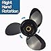 MARKGOO Propeller 765183 for OMC Johnson Evinrude V4 Outboard 40-140 HP Boat Motor Engine Parts 3 Blade Aluminum Prop 13.25X17 Pitch RH 13 Spline Tooth with Hub Kit 0765183