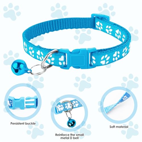 3 Stück Welpenhalsbänder mit Leine,Hundehalsband und Leine,Hundehalsband kleine Hunde, Welpen Zubehör Schnallenhalsband Verstellbares Weich Nylon Haustier