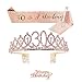 Corona per Compleanno 30, 30 Compleanno Fascia, Compleanno Corona Set, Accessori per Feste da Donna (Corona + Fascia + Spilla di Perle + Forcina per Capelli)
