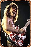 Cheogket Eddie Van Halen Poster Metal Tin Sign Vintage Style Wall Plaque Decor 8x12 inch