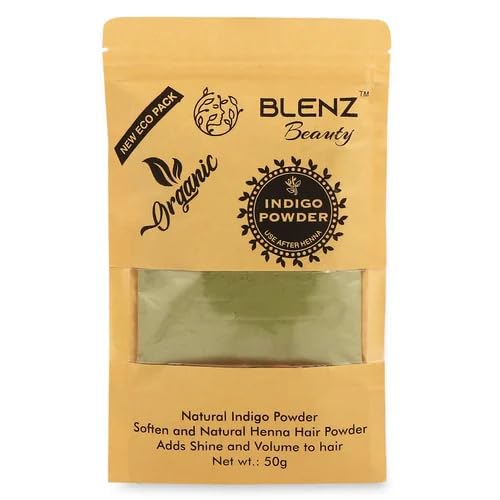 Blenz Beauty Indigo Powder For Hair Colour No Added Colour Or Preservatives 50gms Pack of 2Pcs-picture-40