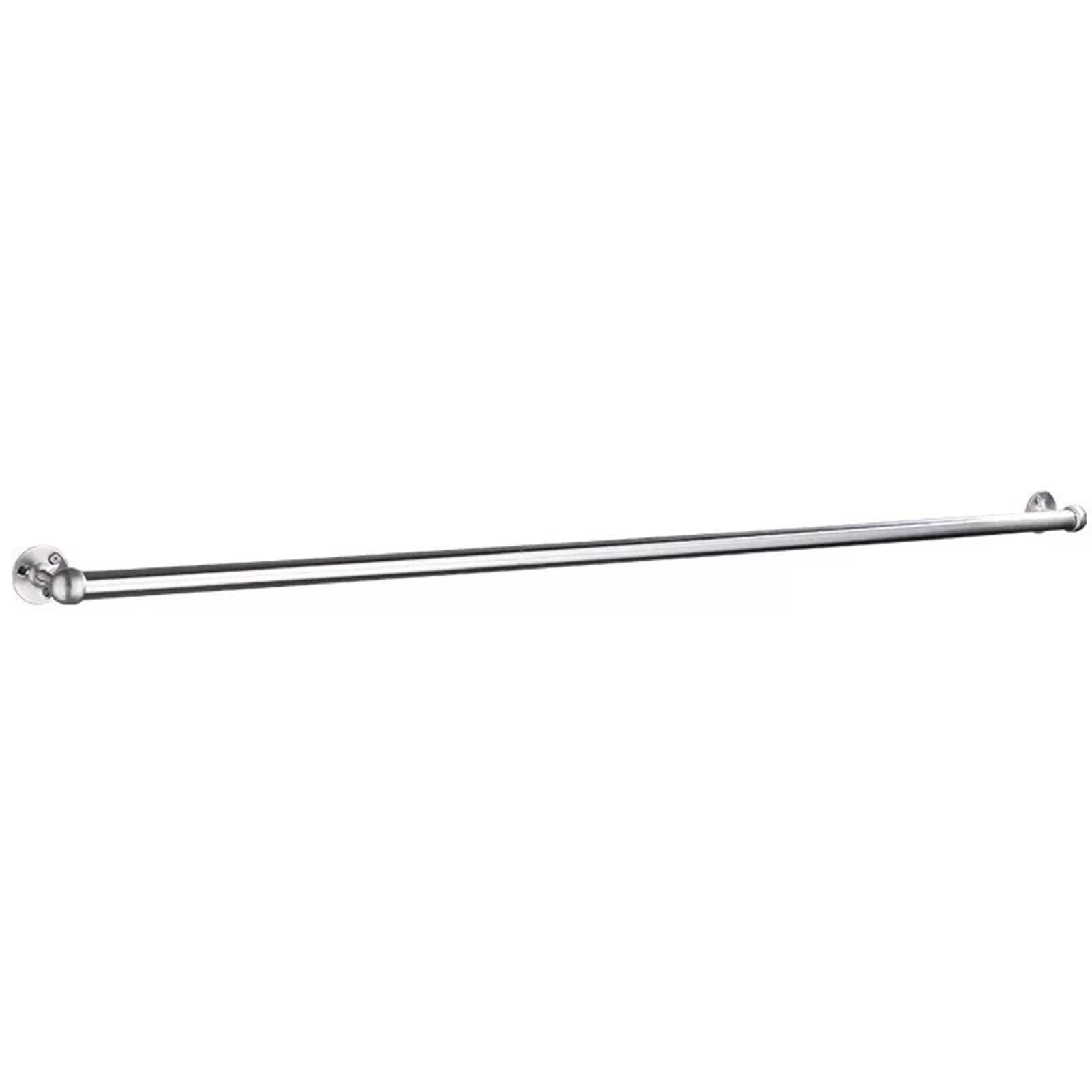 LMYSXAOZ Round Towel Rails Stainless Steel,Wall Mounted Hanger,Single Rod Bars for Bathroom and Kitchen,Screws Mounting,30cm - 120cm,Brushed Finish (Size : 80cm)