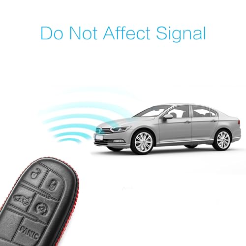 Funda de piel para M3N-40821302 Chrysler Dodge Jeep con 5 botones 3