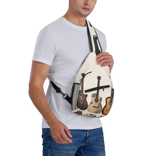 Mochila tipo Sling Negra para senderismo y viaje miniatura 7