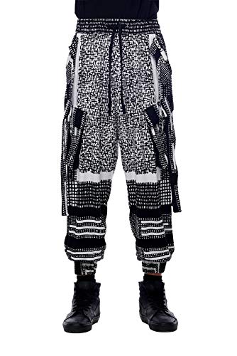 Jonny Cota Studio Sahara Cargo Pants – Men’s and Women’s Cargo Pants - Lightweight Loose Fitting Unisex Pants, Black & White4