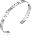 Sterling Silver "Love Life Be Brave" Cuff Bracelet, 6"