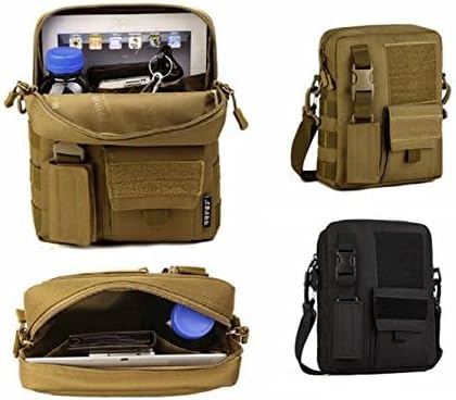 Wowelife Small Canvas Messenger Bag, Classic Vintage Black Shoulder bag, Small Tactical Bag Brown, Crossbody Casual Pack - Image 10