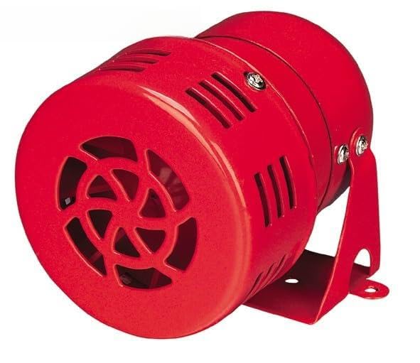 MS-190 Automotive Air Raid Siren Motor Driven Alarm Red Universal Car - (Speed: 12V)