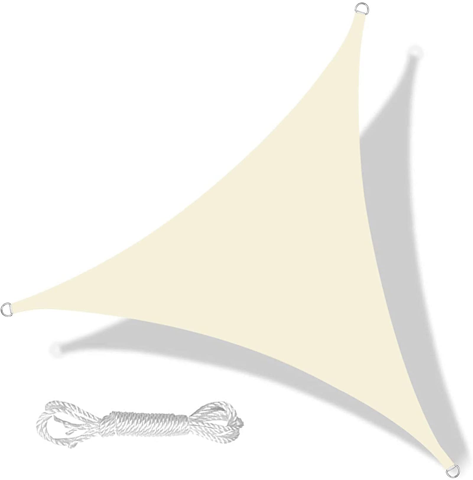 Voile d'ombrage triangulaire 5x5m auvent respirant anti-UV