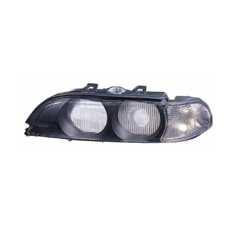 Cristal de faro delantero izquierdo blanco compatible con BMW Serie 5 E39 fase 1 1995-2000