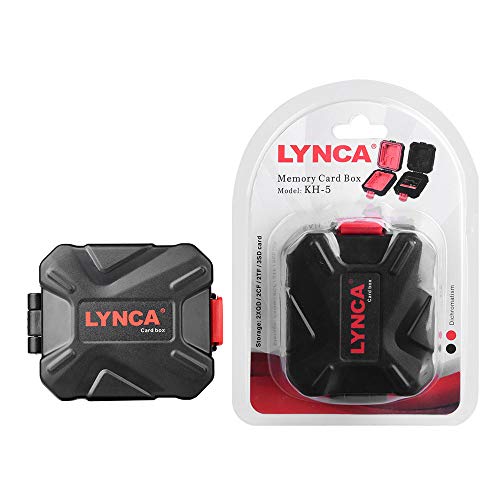 Lynca Memory Card Case Holder, Memory Card Hard Protector Case Professional Water-Resistant Anti-Shock Camera Card Storage Box For 3 Sd Cards 2 Tf/Micro Sd Cards 2 Cf Cards 2 Xqd Cards #TOP6