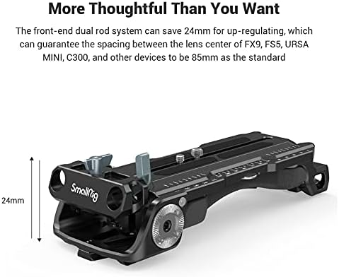 (New Version) SMALLRIG Quick Release Shoulder Plate Pro with Built-in Rosette Mount and 15mm Rod Clamp for Sony VCT-14 Tripod Adapter - 2837