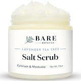 Bare Botanics Lavender Tea Tree Salt Scrub – 24oz of All Natural Skincare Goodness | Gently Exfoliat