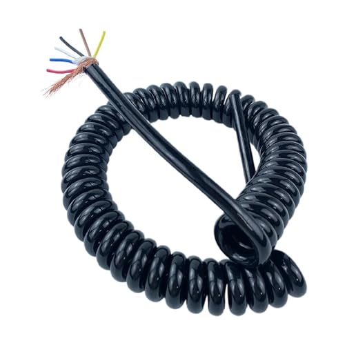 Cable blindado en espiral extensible de 4 núcleos con flexibilidad para uso doméstico