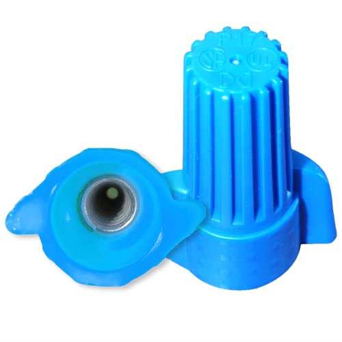 SYSTELED Blue Winged Electrical Wire Bulk 100 Pack Large Twist-on P17 Type Screw Terminals 14-6 AWG 600V Wire Connectors Standard Type Plastic