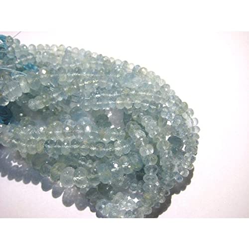 Perles aigue-marine taillées en rondelles 6mm pour vos ateliers bijoux DIY