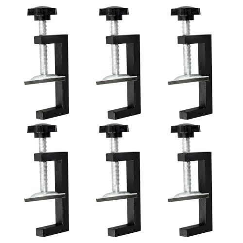 OUZHOU 6 Stück G klemme Kit, C klemme Klemmbereich 10-57 mm Tischklemme, Verstellbaren Schraubzwingen Klein, Universal Tischklammern, für Holzarbeiten Werkzeug Heimwerken