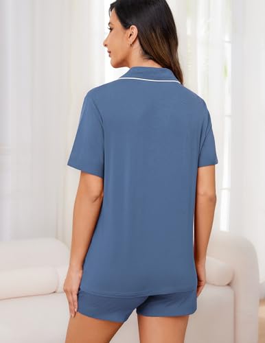 Image of HNG Pajama Sets for Women 2 Piece PJ Sets Short Sleeve Lounge Set Fashion Sleepwear XS-3XL