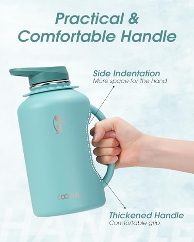 Image of Coolflask 64 oz Water Jug with Handle, Half Gallon Insulated Water Bottle