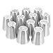 HEMOTON 12Pcs Acier Inoxydable Givrage Tuyauterie Buses pour Pâtisserie Fondant Outils De Noël Pâtisserie Buses De Décoration De Gâteau Outils