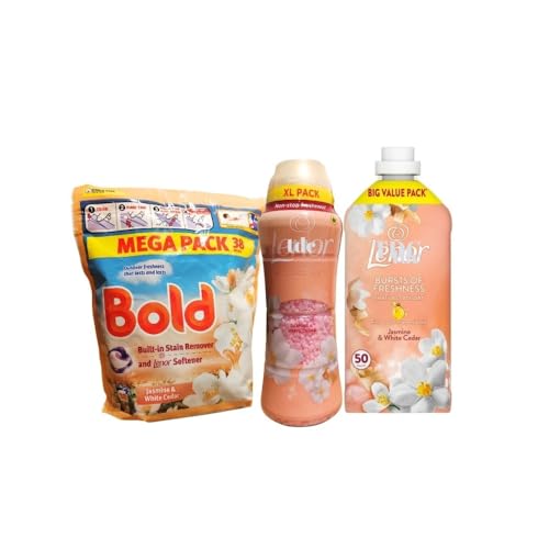 Laundry Care Bundle, 38 Pods Detergent, Fabric Conditioner, In-Wash Scent Booster, 495g