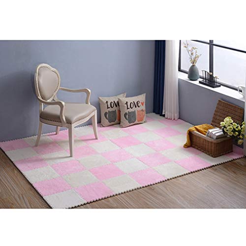 おしゃれ ジョイントマット 31*31*0.6*30 ラグ マット タイルカーペット パズルマット可愛い 無地 1畳 2畳 3畳 4畳 洗える 北欧風 モダン サイドバーツ付き 洗える キッズ 抗菌 防ダニ 子供部屋 ベビー ラグ 幼稚園 赤ちゃん カラー