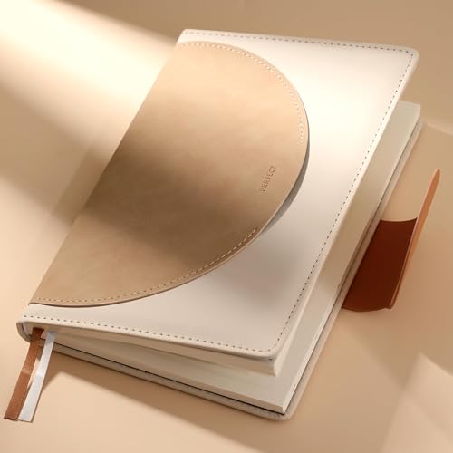 CAGIE Notizbuch Leder A5 Tagebuch für Erwachsene- Hardcover Liniert Journal Aesthetic Journaling, 100 GSM Dickes Papier Diary mit Schnallenverschluss Notizbuch Arbeit Büro, Braun