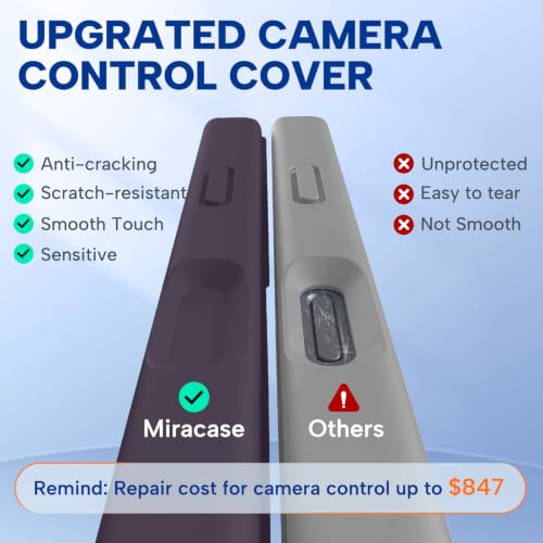 Image of Miracase Magnetic for iPhone 17 Pro Max Case, [Soft Anti-Scratch Microfiber Lining], Compatible with MagSafe, Liquid Silicone Case Shockproof Drop Protection Phone Case for 17 ProMax, Dark Purple