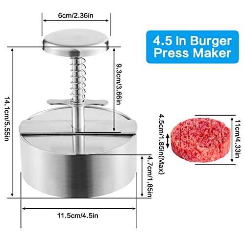 Coikes Pressa per hamburger regolabile 4,5 pollici...