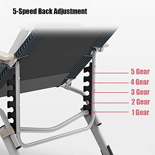 Bain de soleil pliable ajustable fauteuil relax exterieur pour plage et cour - 7