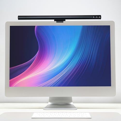Image of Quantum LED Computer Monitor Lamp Screen Light Bar in Black with 6ft USB-A Plug-in Cord, Dimmable and 5-CCT Selectable Touch Controls