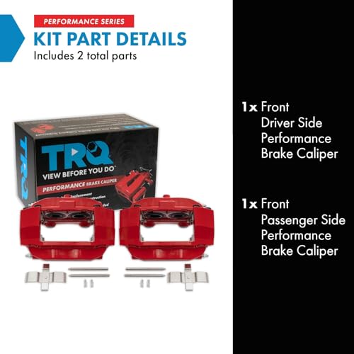 Image of TRQ Performance Front Driver and Passenger Side Brake Caliper Set Caliper | For 2003-2009 Nissan 350Z 2004 Infiniti G35