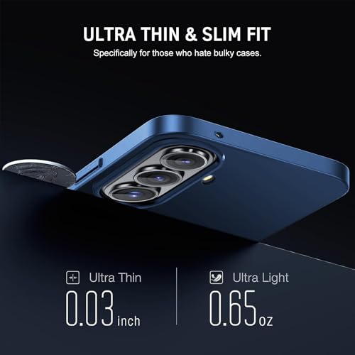 Coque Samsung S26+ Plus rigide et mate bleue ultra fine