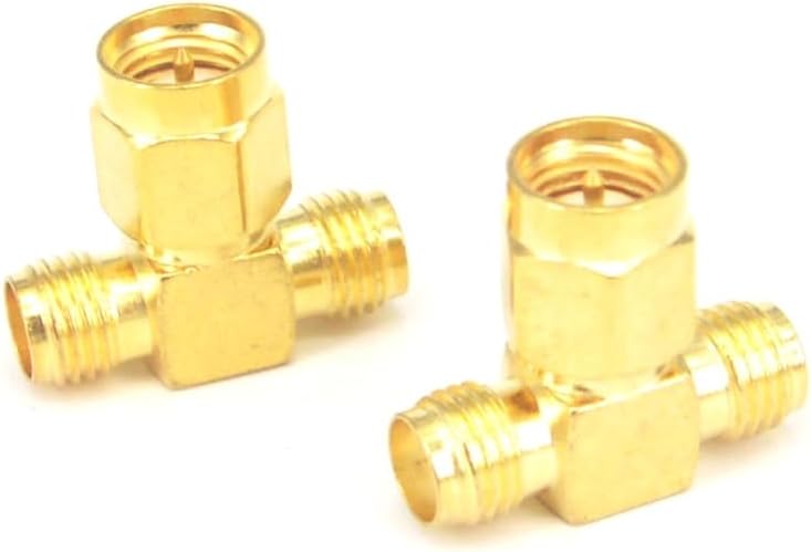 30Pcs SMA Male to Two SMA Female Triple T RF Adapter Connector 3 Way Splitter SMA Adapter