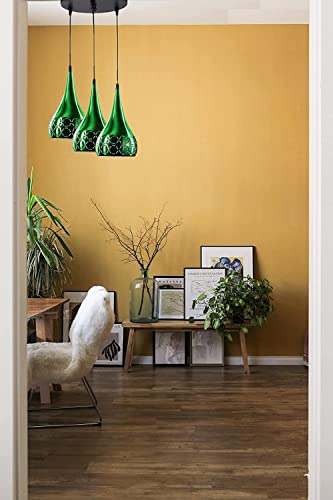 Image of GreyWings Metal Cut 3 Light Cluster Hanging Light Ceiling Pendant Lamp, 6 inch Small, Green