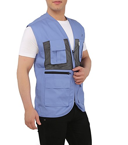 Image of ASHDAN Photographer Durable Vest. Sleeveless Regular Size Outdoor Expedition Jacket. Netted Ventilation
