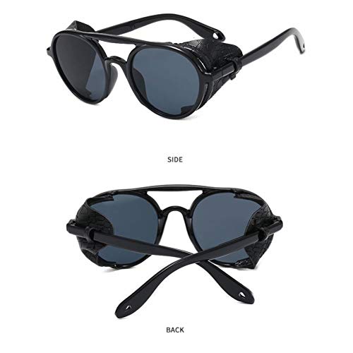 Preisvergleich Produktbild HONGYAN Steampunk Sonnenbrille Männer Frauen Brille Runde Sonnenbrille Männlich Weiblich Steam Punk Fashion Eyewear