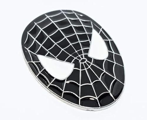 Image of VRT 3D Chrome Emblem Automotive Car, Bike Badges Logo Self Adhesive Sticker (Spider Face, Black)